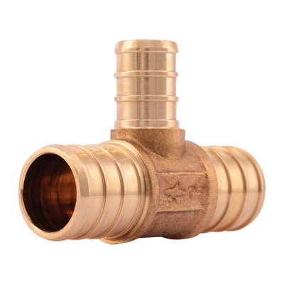 SharkBite 3/4 in. Barb X 3/4 in. D Barb Brass Reducing Tee