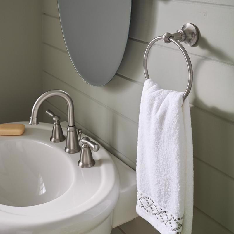 Moen Banbury Brushed Nickel Traditional Bathroom Faucet 8-16 in.