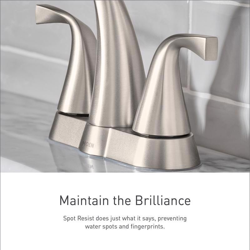 Moen Banbury Brushed Nickel Traditional Bathroom Faucet 8-16 in.