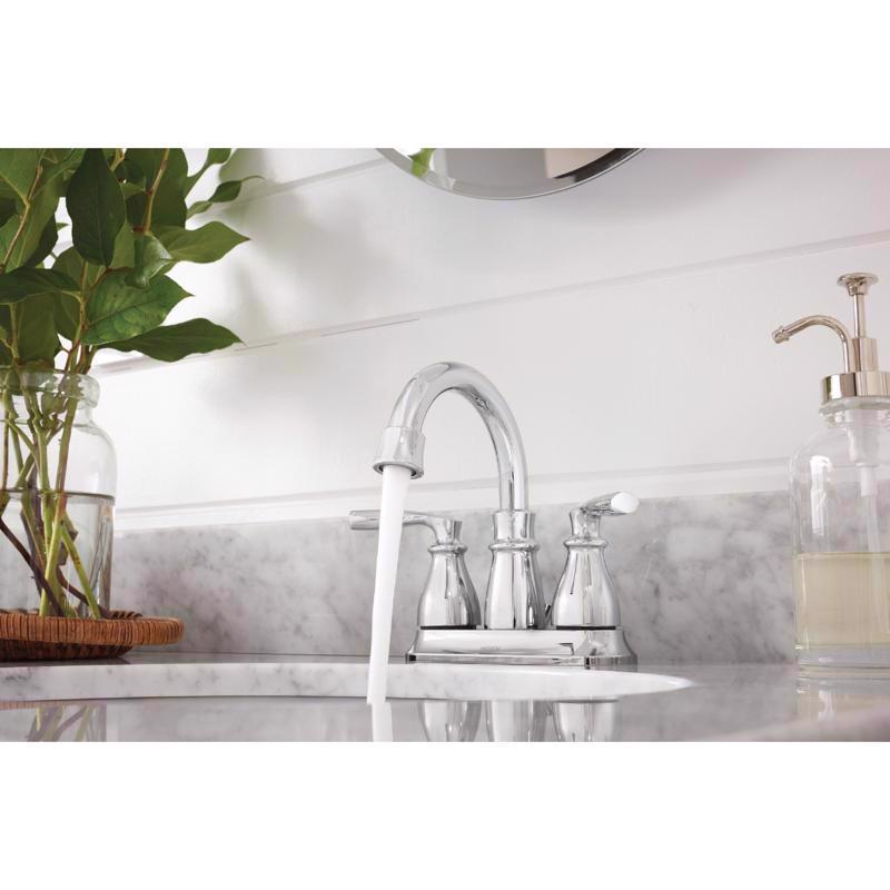 Moen Hilliard Chrome Traditional Bathroom Faucet 4 in.