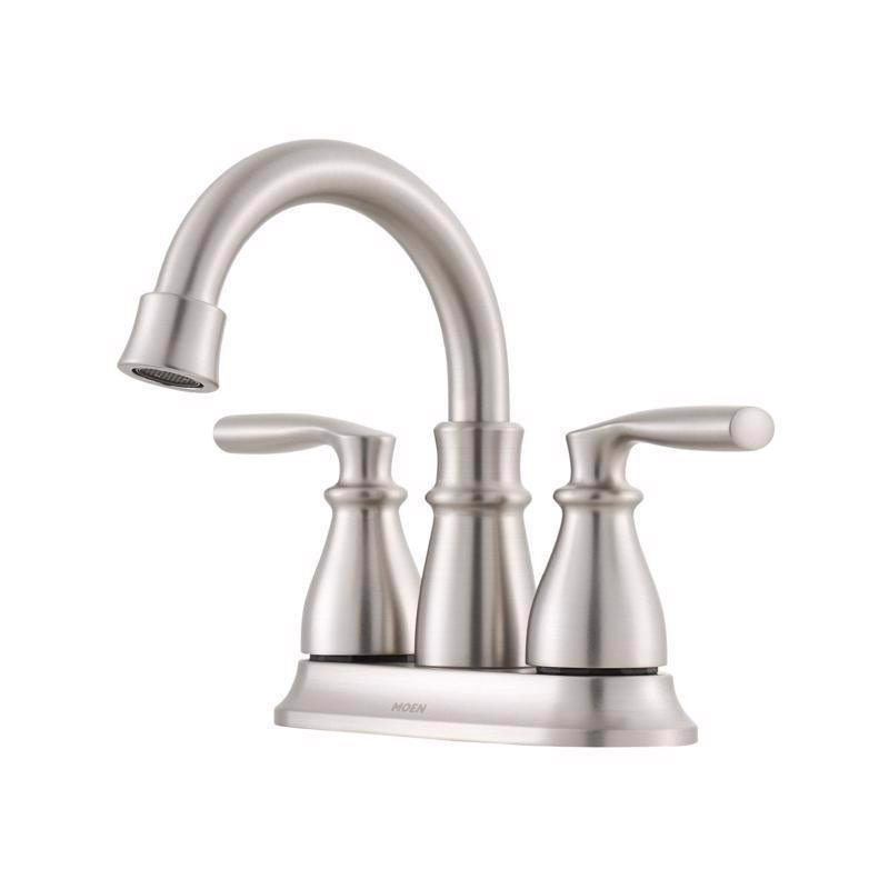 Moen Hilliard Brushed Nickel Traditional Bathroom Faucet 4 in.