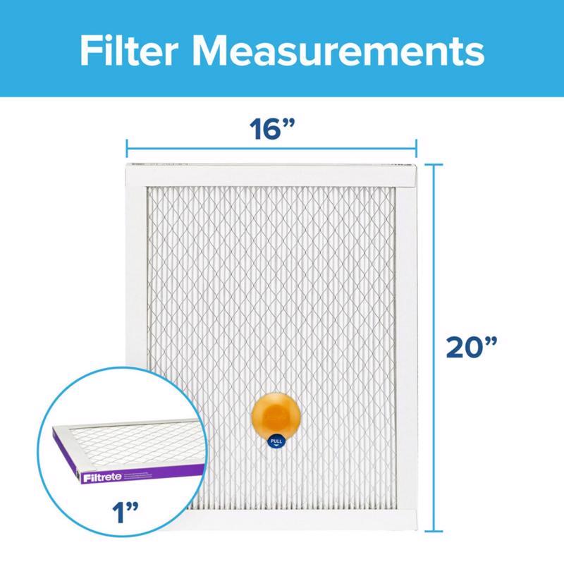Filtrete 16 in. W X 20 in. H X 1 in. Polypropylene 1500 MPR Smart Air Filter