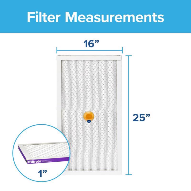 Filtrete 16 in. W X 25 in. H X 1 in. Polypropylene 1500 MPR Smart Air Filter