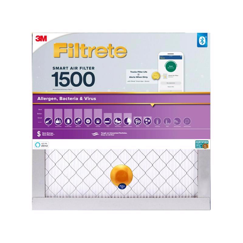 Filtrete 20 in. W X 20 in. H X 1 in. Polypropylene 1500 MPR Smart Air Filter