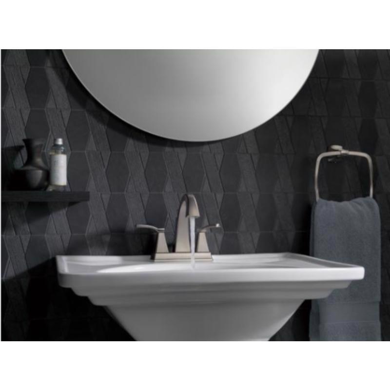 Delta Flynn Stainless Steel Traditional Pop-up Bathroom Sink Faucet 4 in.