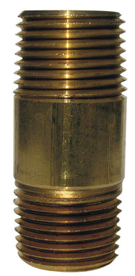 JMF Company 1/8 in. MPT in. X 1/8 in. D MPT Red Brass Nipple 1-1/2 in. L