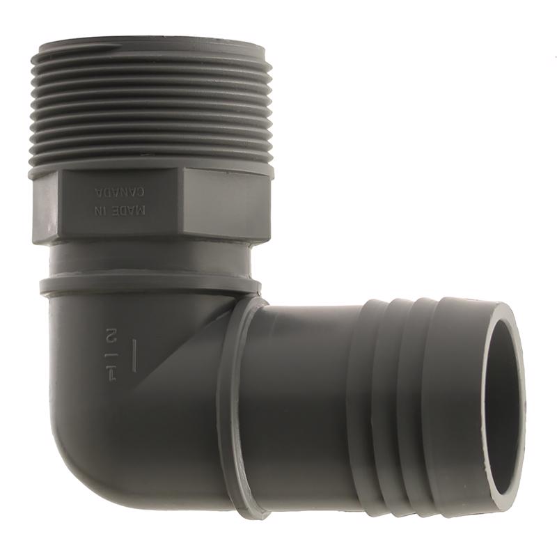 Boshart Industries 1-1/2 in. MPT X 1-1/2 in. D Insert Polypropylene Combination Elbow