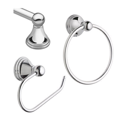 Moen Preston Chrome Silver Metal Bath Hardware Kit