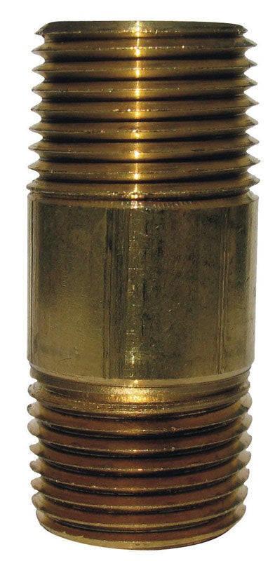 Anderson Metals 1/2 in. MPT in. X 1/2 in. D MPT Red Brass Nipple 2 in. L