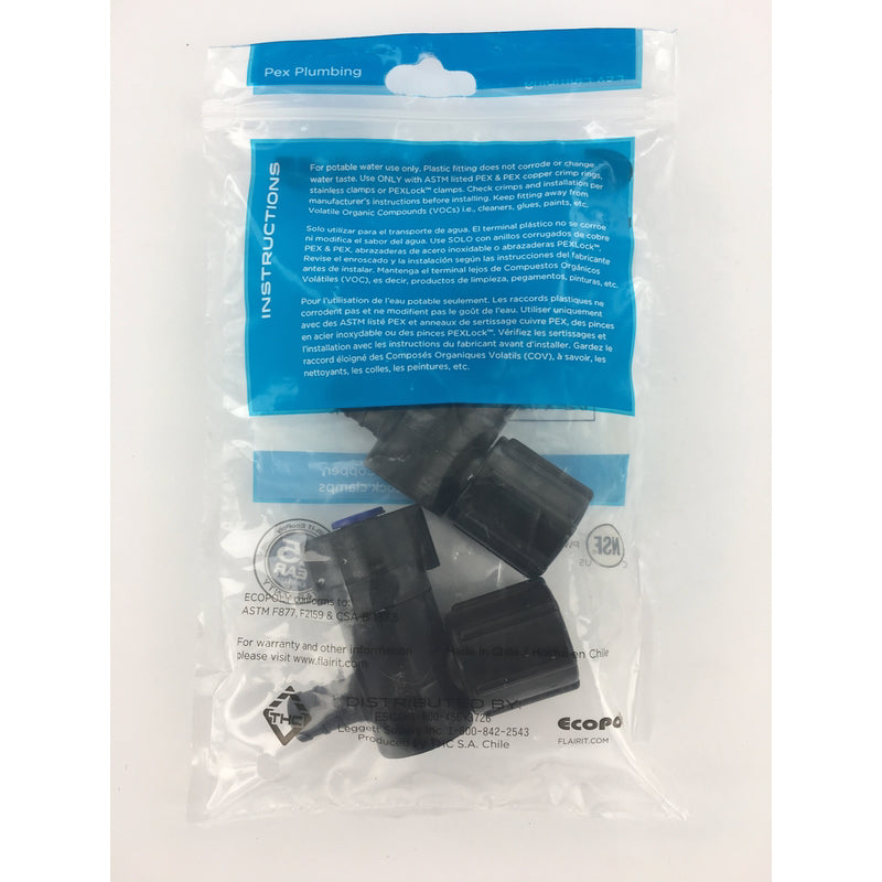 Flair-It Ecopoly 1/2 in. PEX Barb X 1/2 in. D FPT Plastic Swivel Valve