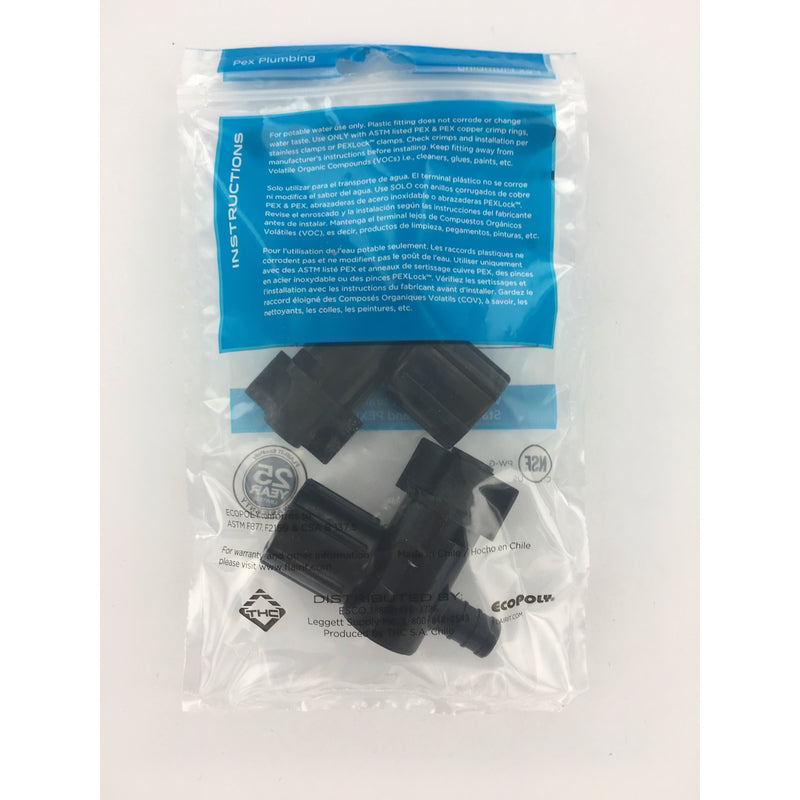 Flair-It Ecopoly 1/2 in. PEX Barb X 1/2 in. D FPT Plastic Swivel Valve