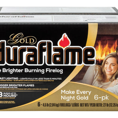 Duraflame Gold Fire Log 3 hr 6 pk 4.5 lb