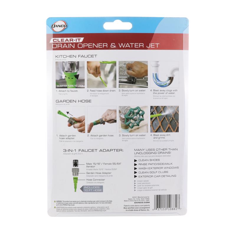 Danco Clear-It 10 ft. L Drain Opener and Water Jet