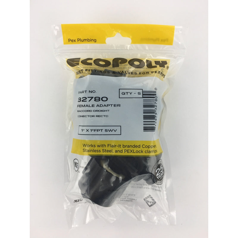 Flair-It Ecopoly 1 in. PEX Barb X 1 in. D FPT Plastic Female Adapter