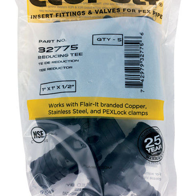 Flair-It Ecopoly 1 in. PEX Barb X 1 in. D PEX Plastic Reducing Tee