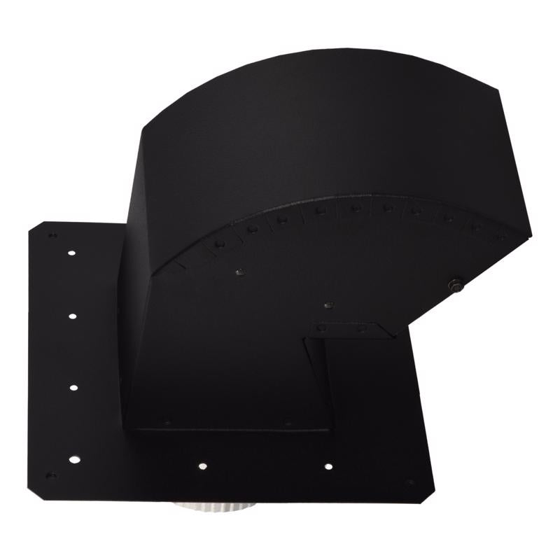 Imperial Premium 9 in. L X 4 in. D Black/Silver Galvanized Steel Roof Cap with Collar