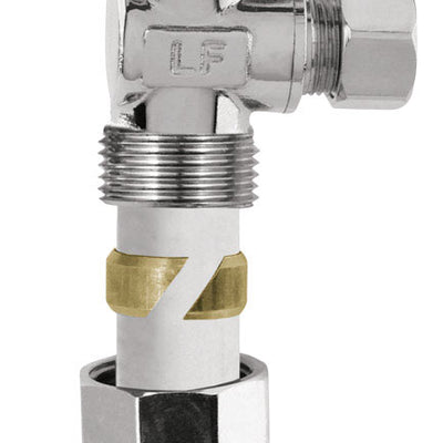 Plumb Pak 1/2 in. PEX in. X 1/4 in. Compression Brass Angle Valve