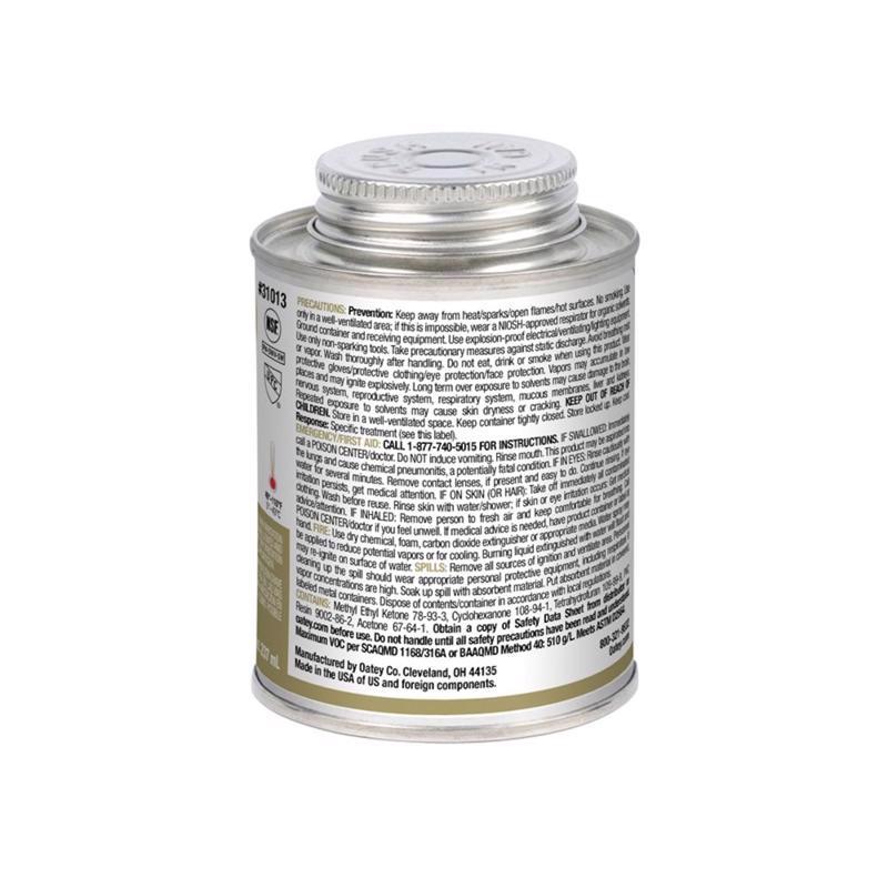 Oatey Clear Cement For PVC 16 oz