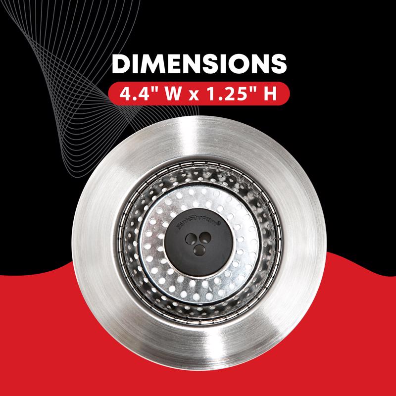 SinkShroom As Seen On TV Chrome Stainless Steel Kitchen Sink Strainer
