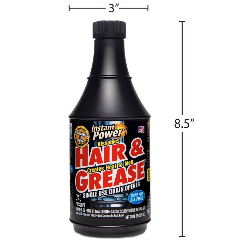 Instant Power Hair & Grease Liquid Drain Opener 20 oz