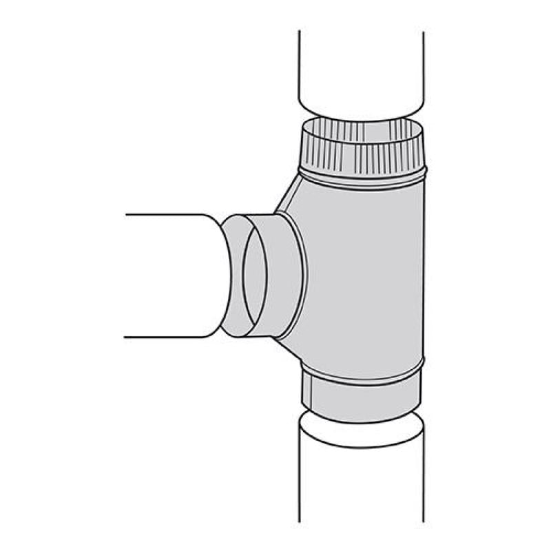 Imperial 7 in. X 7 in. X 7 in. Galvanized Steel Furnace Pipe Tee