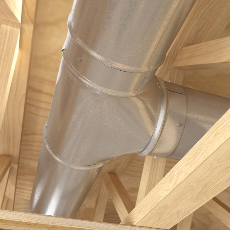 Imperial 7 in. X 7 in. X 7 in. Galvanized Steel Furnace Pipe Tee