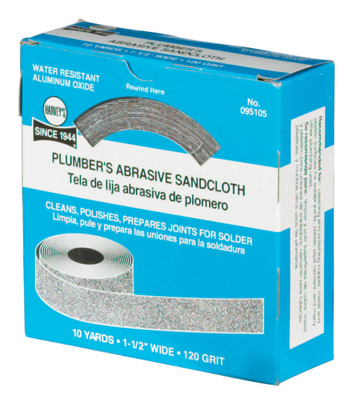 Harvey's 10 yd L X 1-1/2 in. W 120 Grit Aluminum Oxide Sanding Cloth