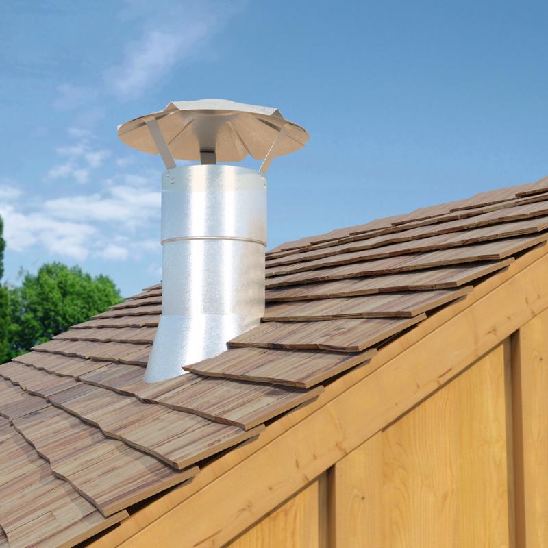 Imperial 3 in. D Galvanized Steel Rain Cap