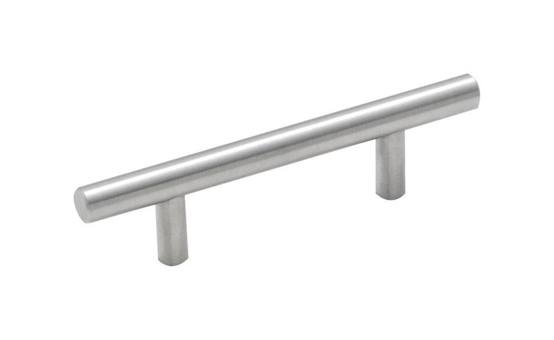 Amerock Contemporary Bar Cabinet Pull 3 in. Sterling Nickel Silver 5 pk