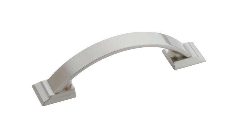 Amerock Candler Transitional Arch Cabinet Pull 3 in. Satin Nickel Silver 5 pk
