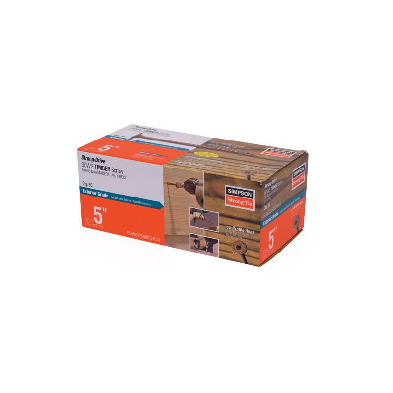 Simpson Strong-Tie Strong-Drive No. 5 Sizes X 5 in. L Star Low Profile Head Bold Structural Screws