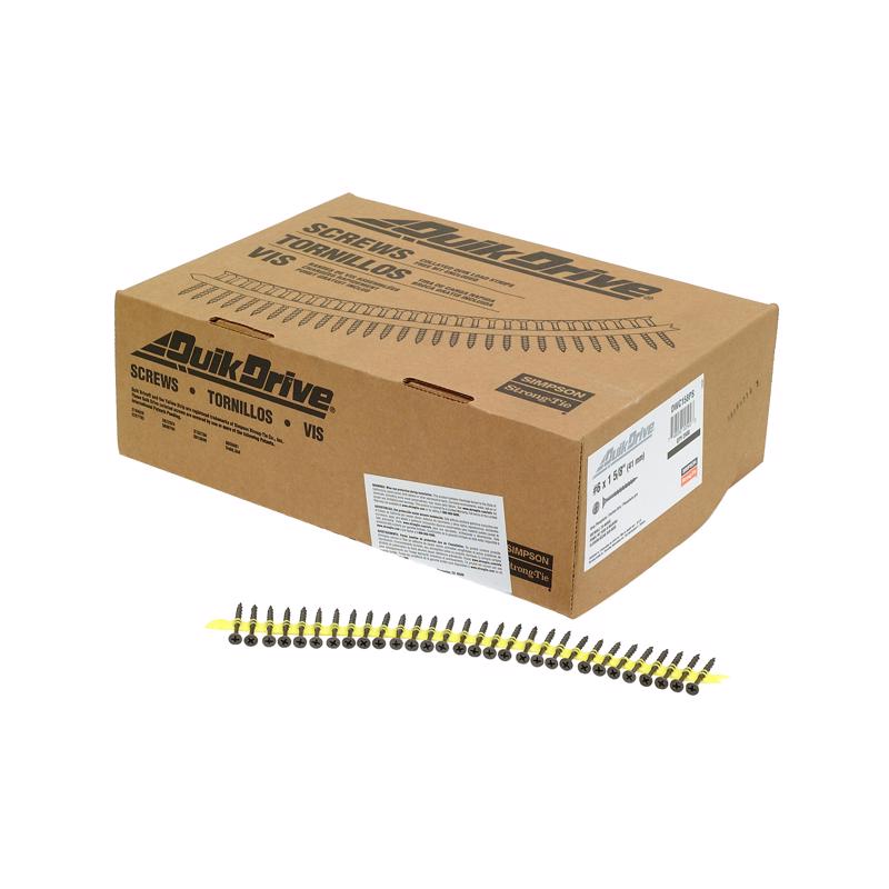 Simpson Strong-Tie Quik Drive No. 6 Sizes X 1-5/8 in. L Phillips Coarse Drywall Screws 13 lb 2500 pk