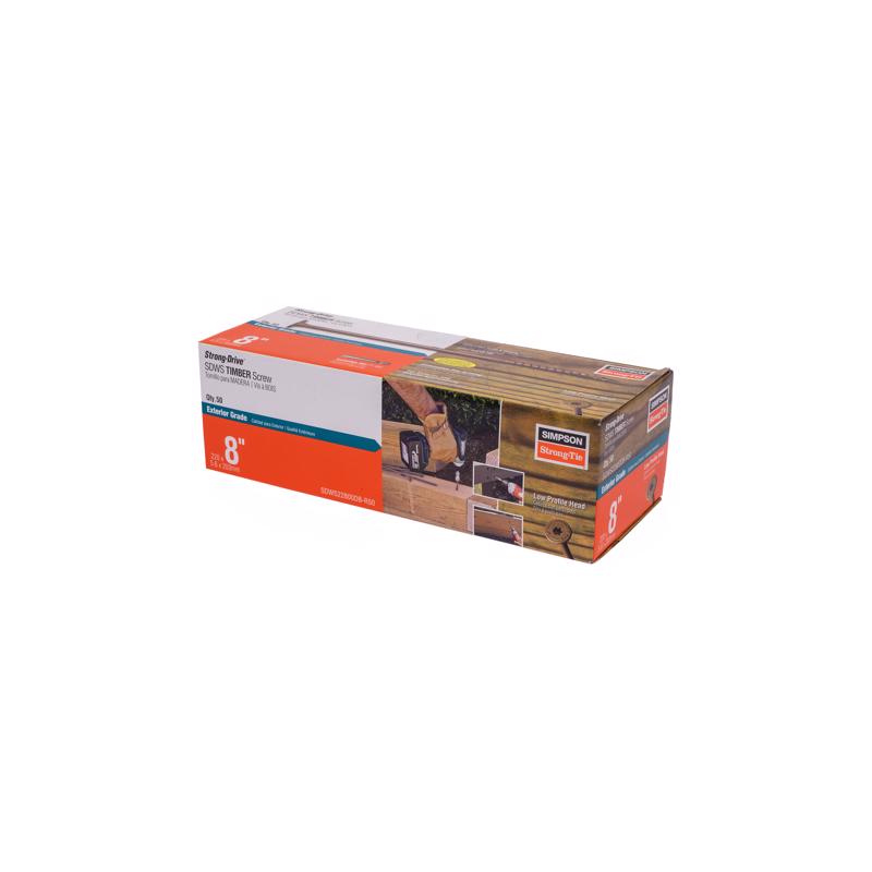 Simpson Strong-Tie Strong-Drive No. 5 Sizes X 8 in. L Star Low Profile Head Bold Timber Screws