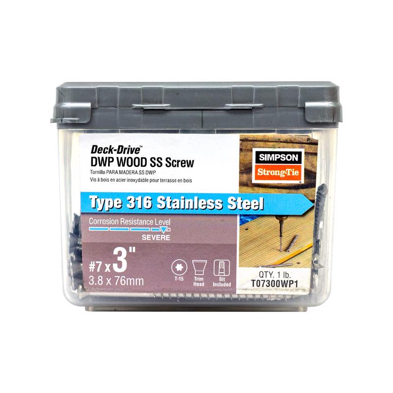Simpson Strong-Tie No. 7 Sizes X 3 in. L Lobe Trim Head Deck Screws 1 lb 98 pk