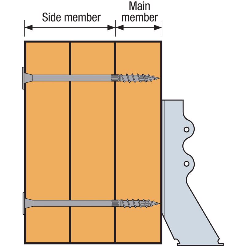 Simpson Strong-Tie Strong-Drive No. 10 X 3-3/8 in. L Star E-Coat Bold Wood Screws 50 pk