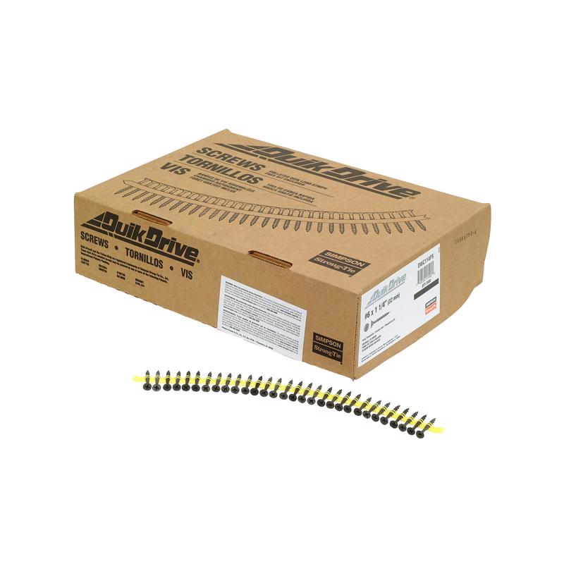 Simpson Strong-Tie Quik Drive No. 6 Sizes X 1-1/4 in. L Phillips Coarse Drywall Screws 10 lb 2500 pk
