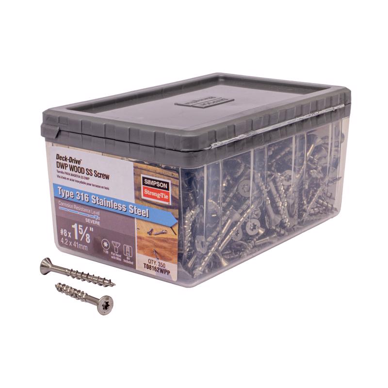 Simpson Strong-Tie No. 8 Sizes X 1-5/8 in. L Lobe Flat Head Deck Screws 2.5 lb 350 pk