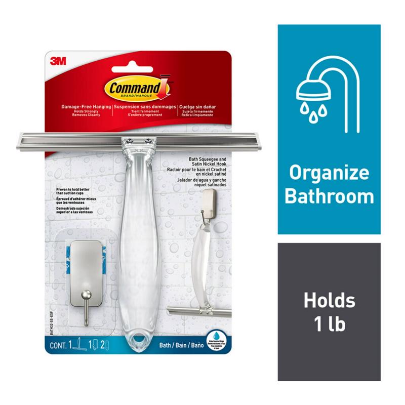 3M Command Small Metal Bath Squeegee