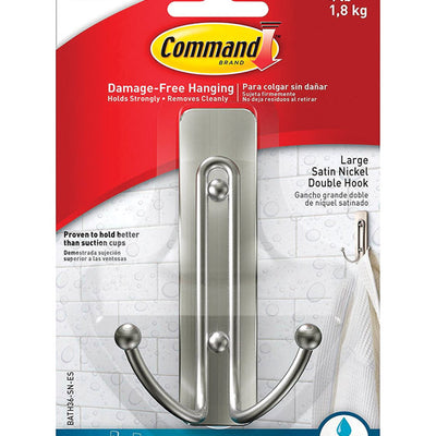 3M Command Large Plastic Double Hook 4.03 in. L