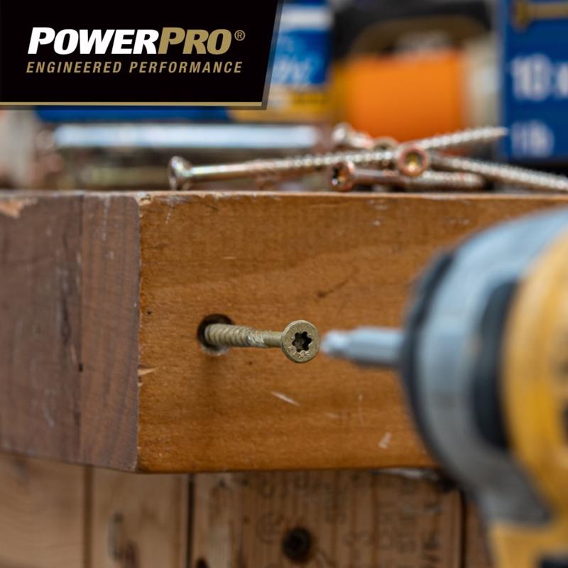 HILLMAN Power Pro No. 8 in. X 1-3/4 in. L Bronze Star Flat Head Premium Deck Screws 5 lb 803 pk