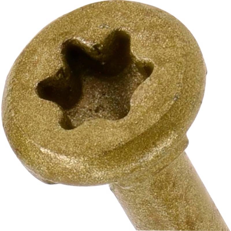 HILLMAN Power Pro No. 9 in. X 2-1/2 in. L Bronze Star Flat Head Premium Deck Screws 1 lb 88 pk