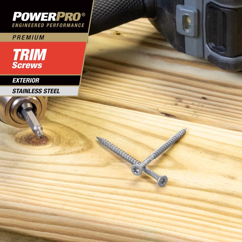 HILLMAN Power Pro No. 8 X 3 in. L Star Ceramic Coarse Trim Screws 489 pk