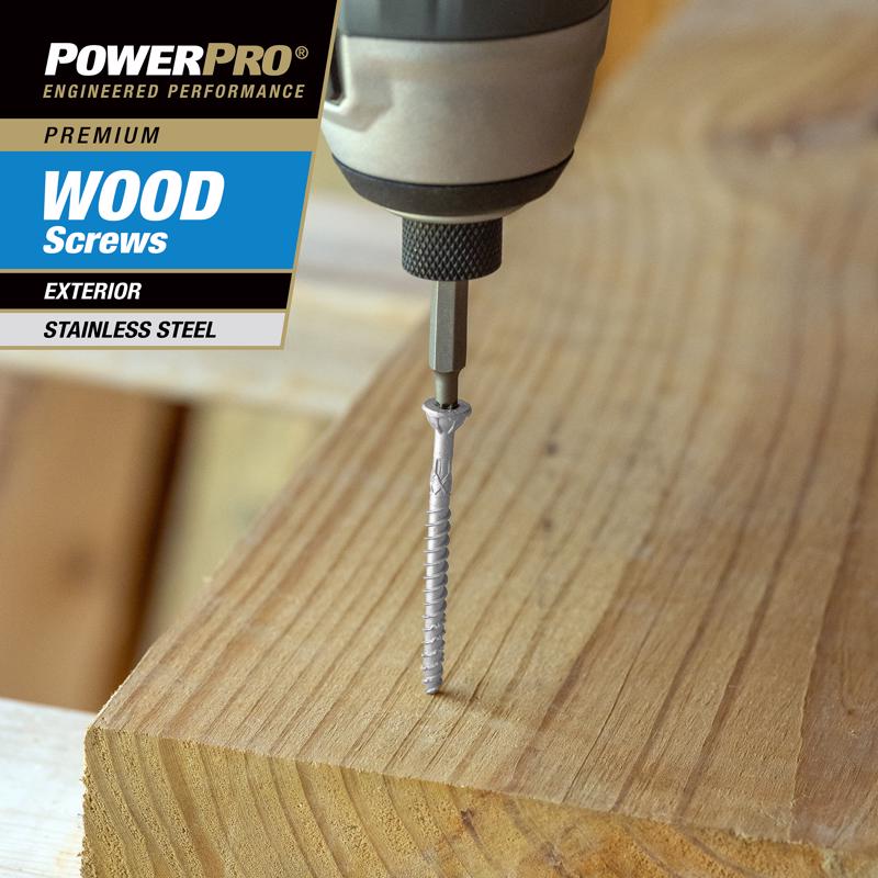 HILLMAN Power Pro No. 10 in. X 3 in. L Stainless Steel Star Flat Head Premium Deck Screws 5 lb 328 p