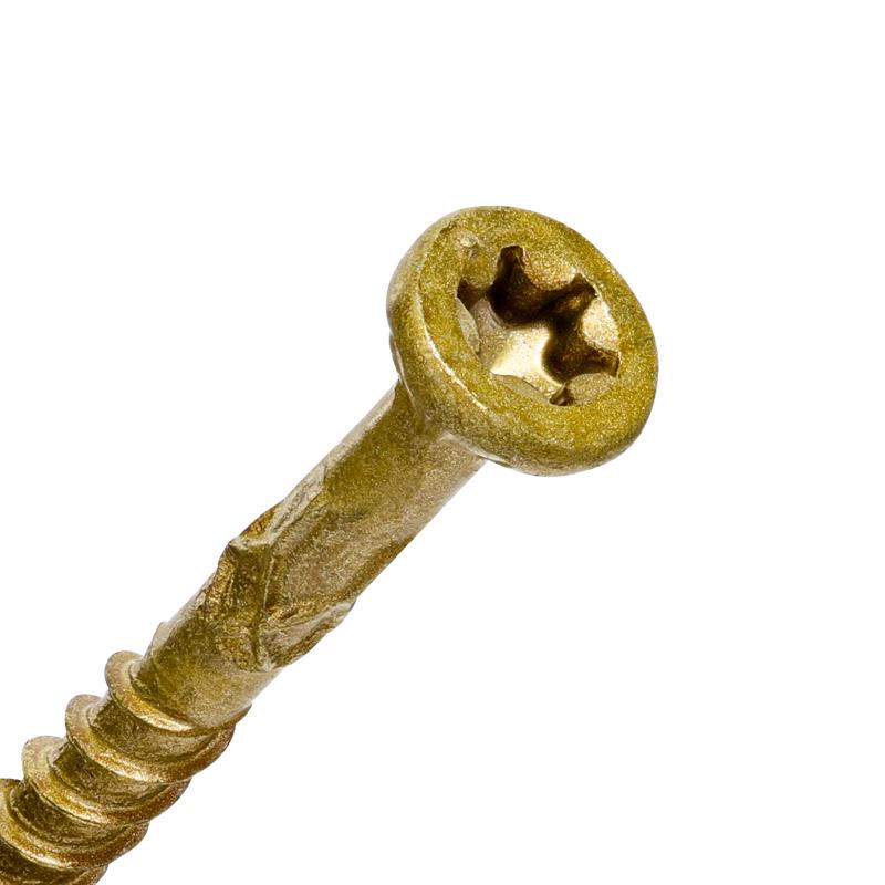 HILLMAN Power Pro No. 9 in. X 2-1/4 in. L Bronze Star Flat Head Premium Deck Screws 1 lb 97 pk