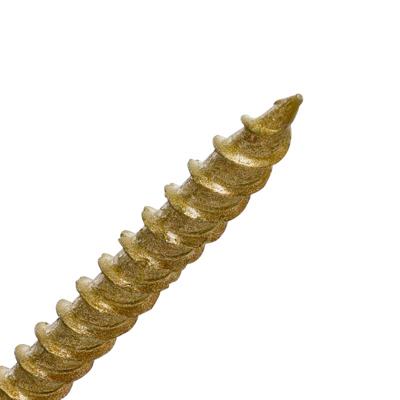 HILLMAN Power Pro No. 9 in. X 2-1/4 in. L Bronze Star Flat Head Premium Deck Screws 1 lb 97 pk