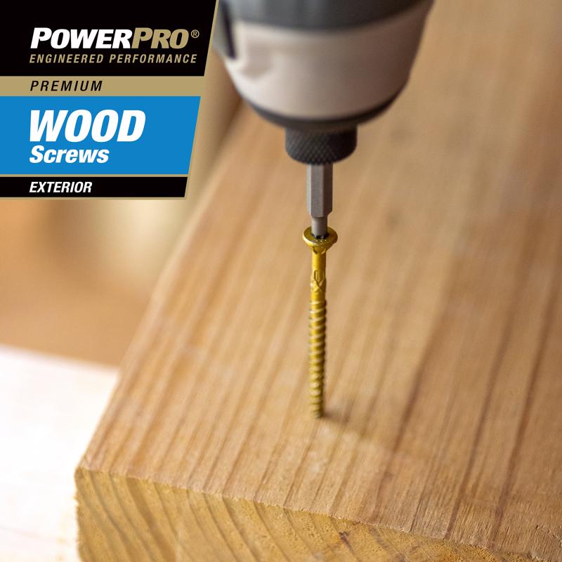 HILLMAN Power Pro No. 10 Ga. X 3-1/2 in. L Bronze Star Flat Head Premium Deck Screws 1 lb 55 pk