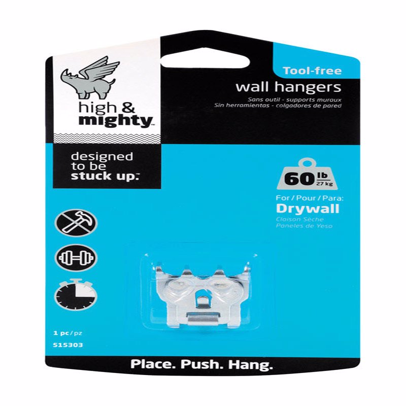 HILLMAN High & Mighty Steel-Plated Gray Hanger Picture Hanger 60 lb