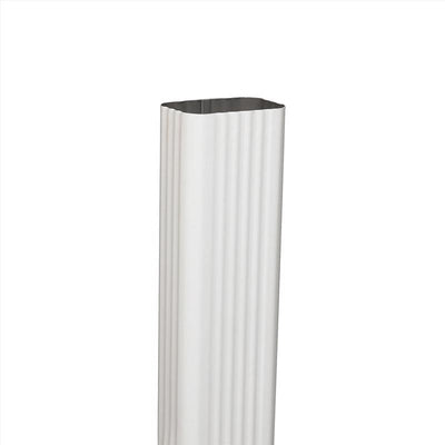 Amerimax 3 in. H X 4 in. W X 10 ft. L White Aluminum Rectangular Downspout