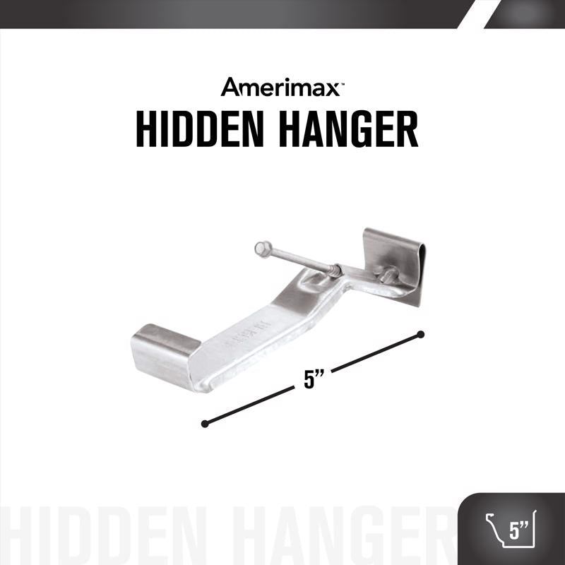 Amerimax 1.75 in. H X 5 in. W X 5.18 in. L Metallic Aluminum K Hidden Gutter Hanger