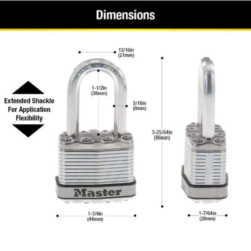 Master Lock Magnum 1-3/4 in. W Stainless Steel Ball Bearing Locking Weather-Resistant Padlock